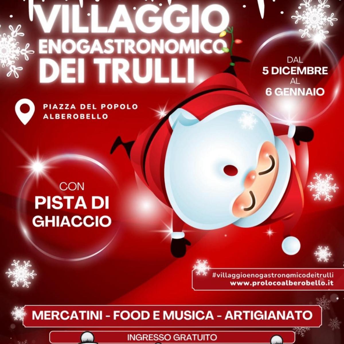 Eventi Natale 2025 fra i trulli di Alberobello: Alberobello Light Festival, presepe, pista di ghiaccio