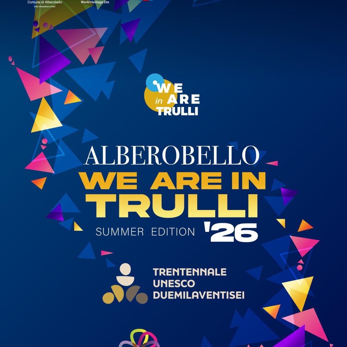 Summer 2026 events calendar in Alberobello, the trulli town